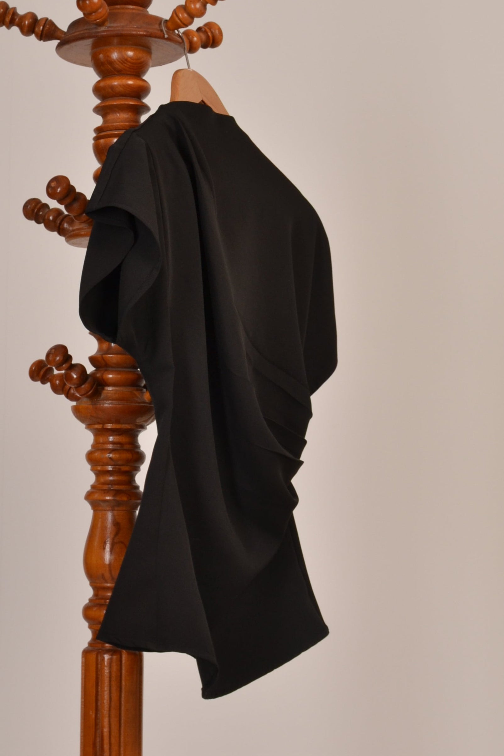 The Black Drapee Top